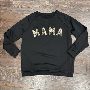 MAMA Leopard print lightweight pullover shirt